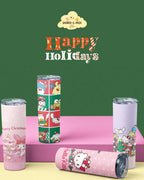Happy Holidays Tumblers 20 Oz