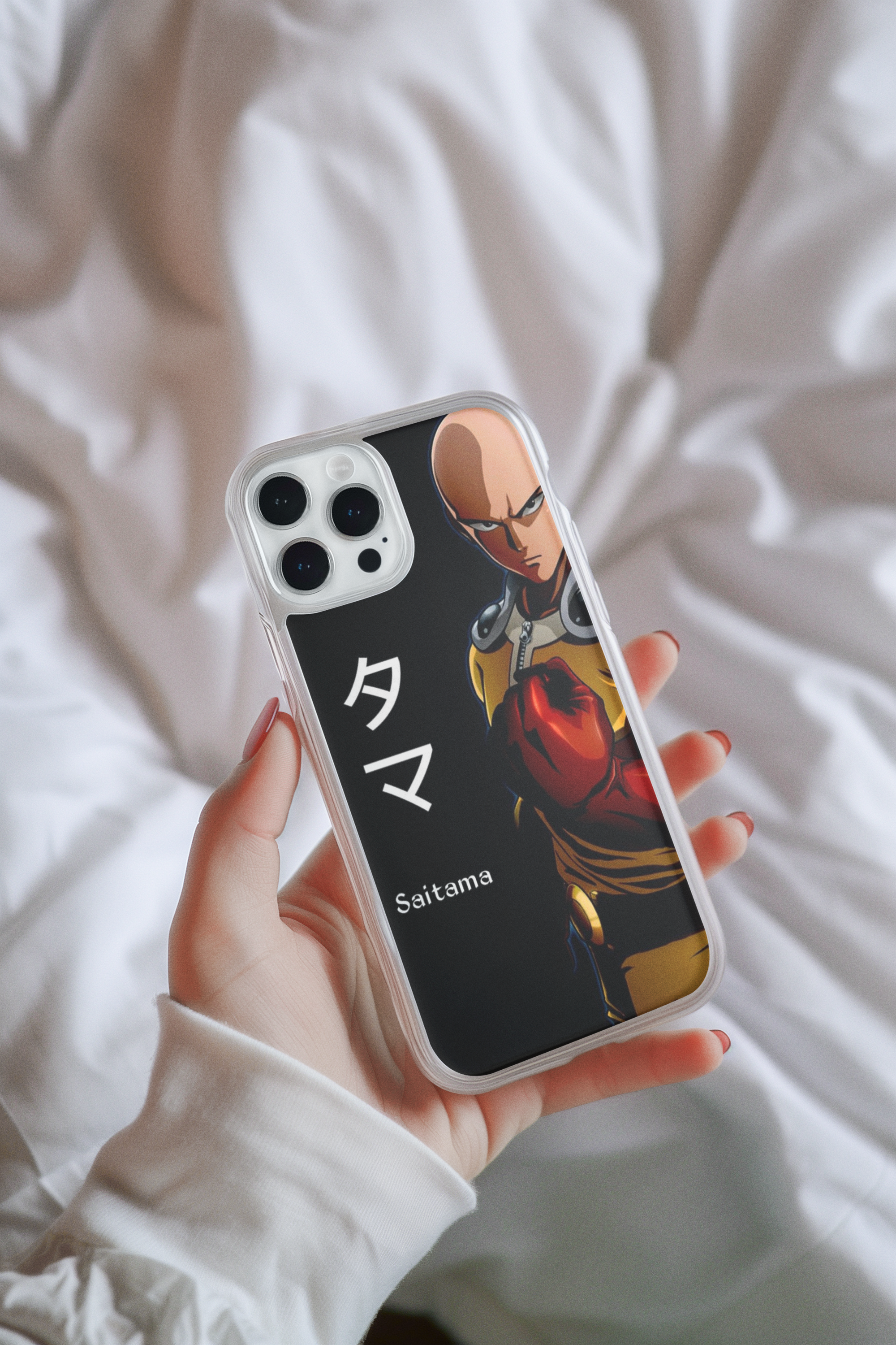 Saitama Iphone Glass Case (all models available you will receive call from our side after the order)