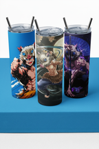 Collection banner featuring three Inosuke-themed tumblers without text