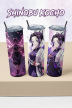 Shinobu Kocho collection banner featuring three anime-style tumblers